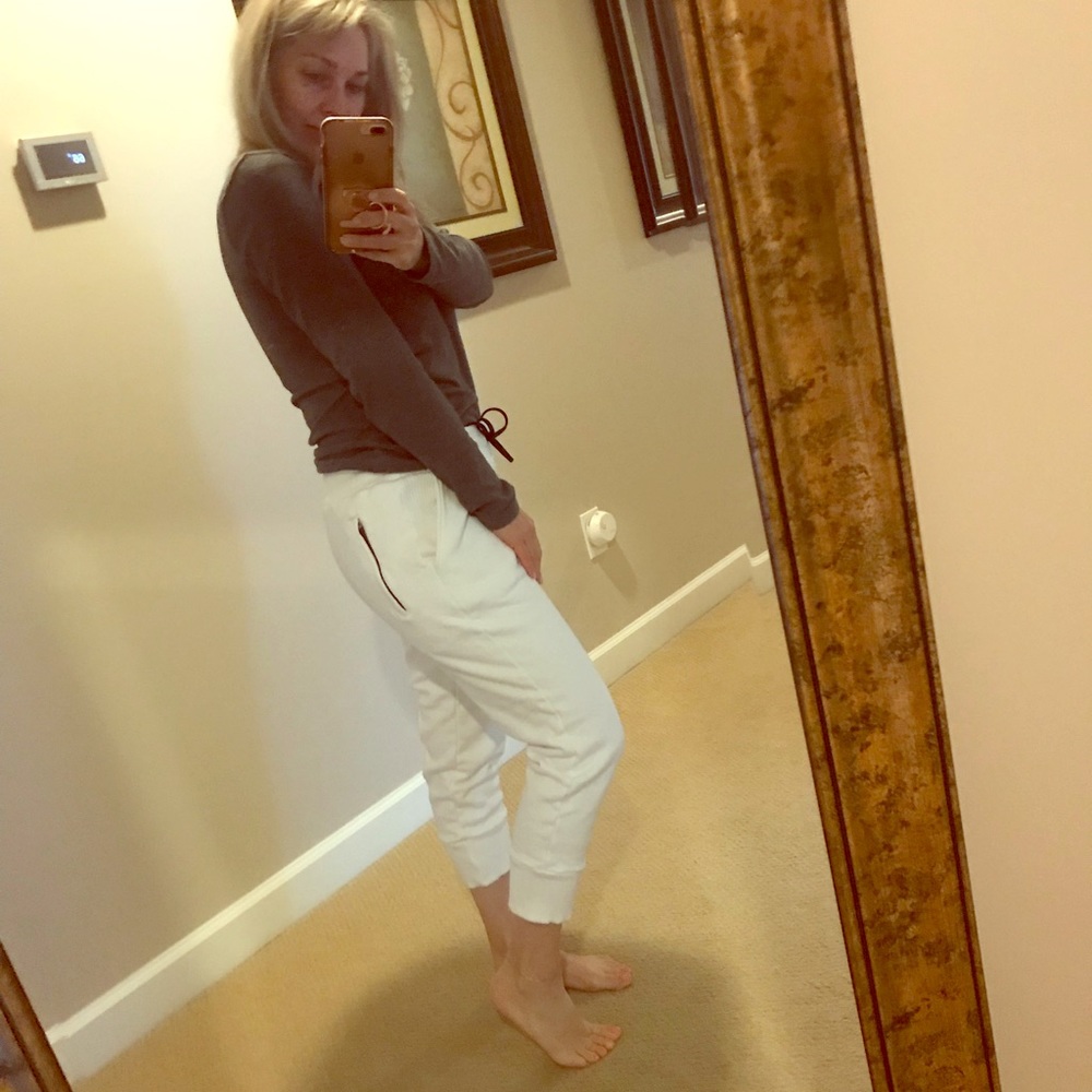Koral White Ankle Cropped Pants